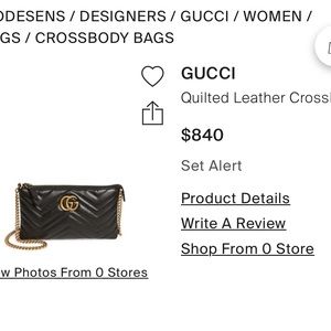 Quilted Leather Crossbody Bag in Nero/ Nero